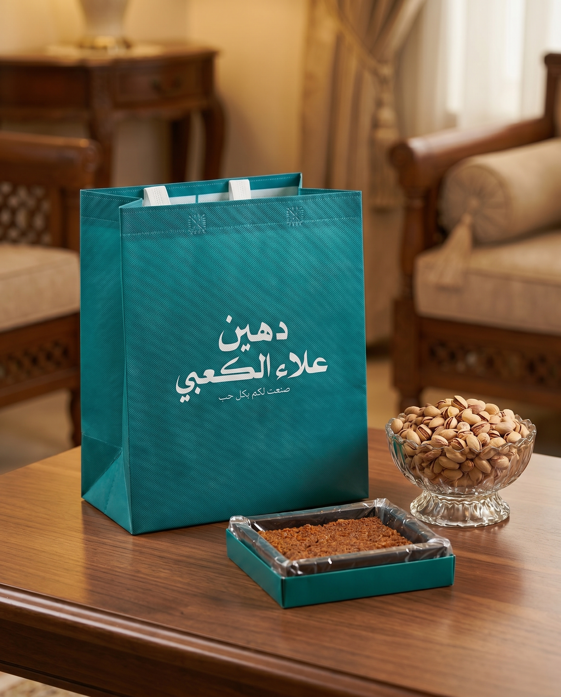 نصف كيلو دهين بالفستق الحلبي